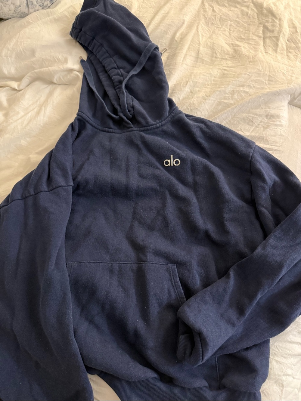 ALO Yoga Navy Blue Pullover Hoodie